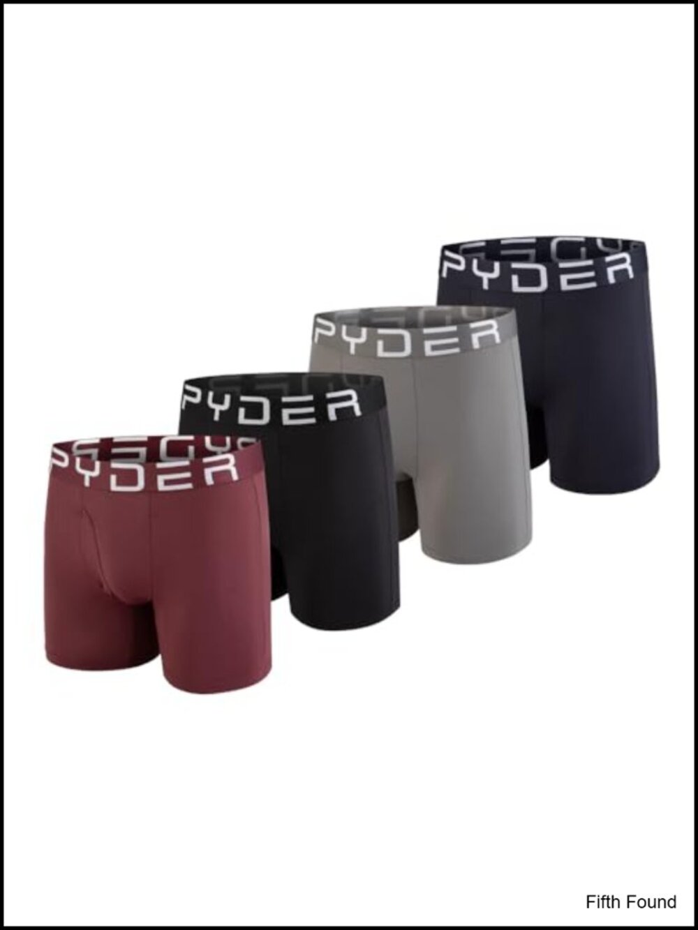 Men's Performance Boxer Briefs 4 Pack Moisture-Wicking Nylon Underwear
